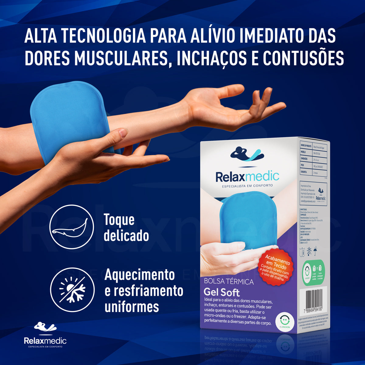 Kit Bolsa Térmicas Adesiva + Bolsa Térmicas Gel Soft